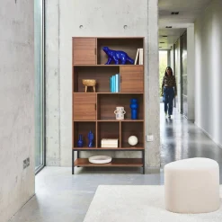 Librería de nogal, 9 compartimentos