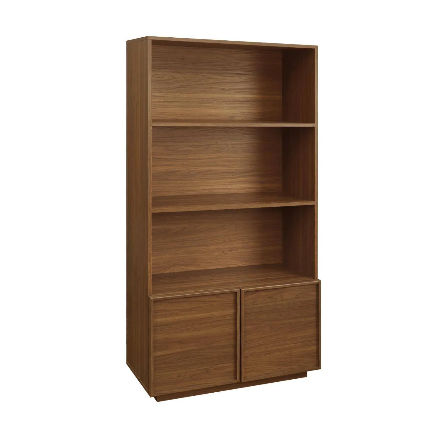 Librería efecto madera con 2 puertas y 5 niveles