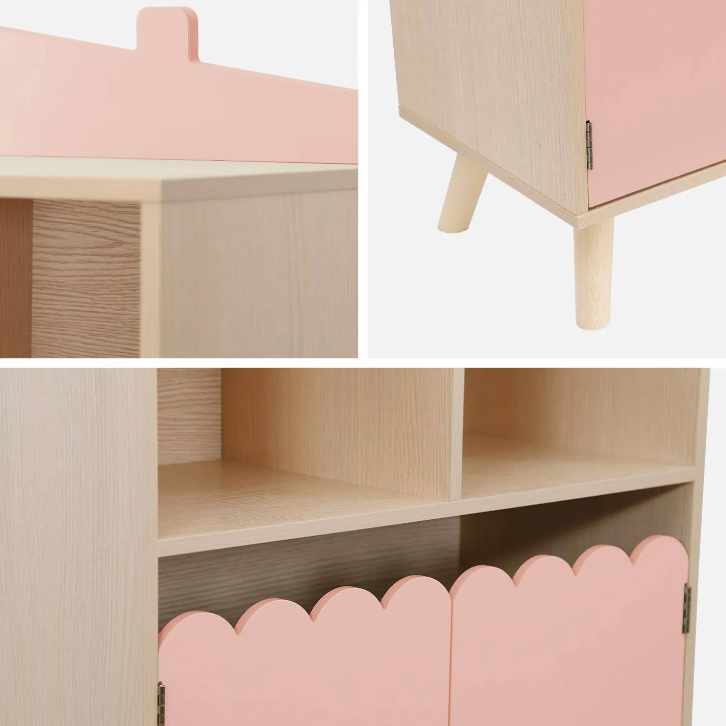 Librería infantil de 2 estantes y 2 puertas