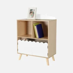 Librería infantil de 2 estantes y 2 puertas