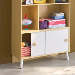 Librería infantil de 2 puertas, estantes