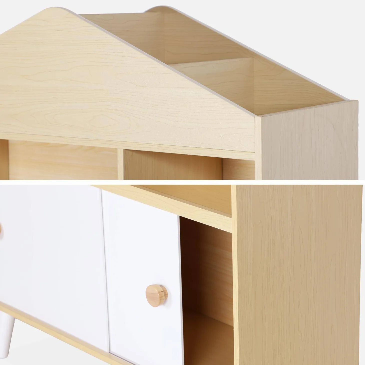 Librería infantil de 2 puertas, estantes