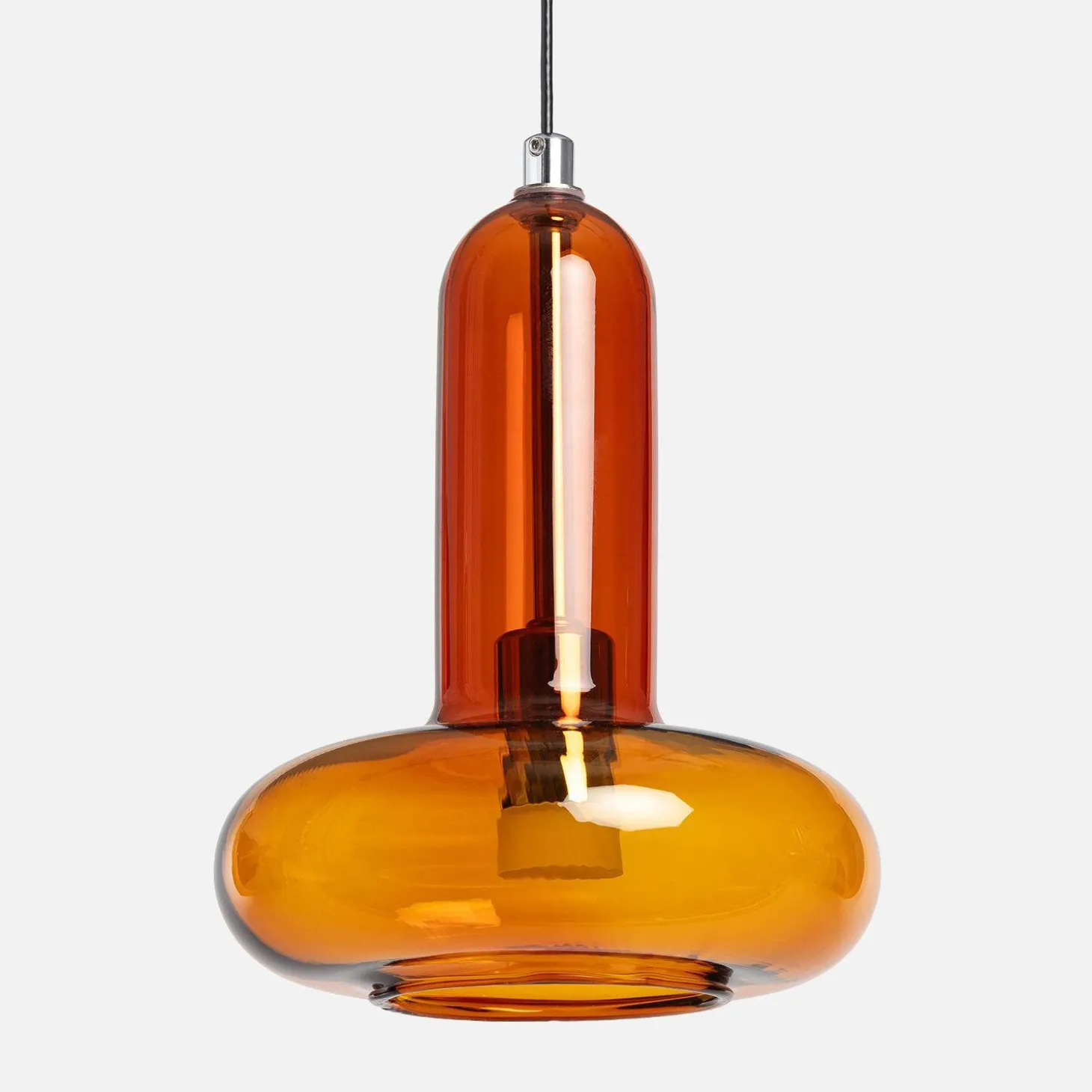 Lámpara colgante de interior LED, interior de cristal, Ø15cm