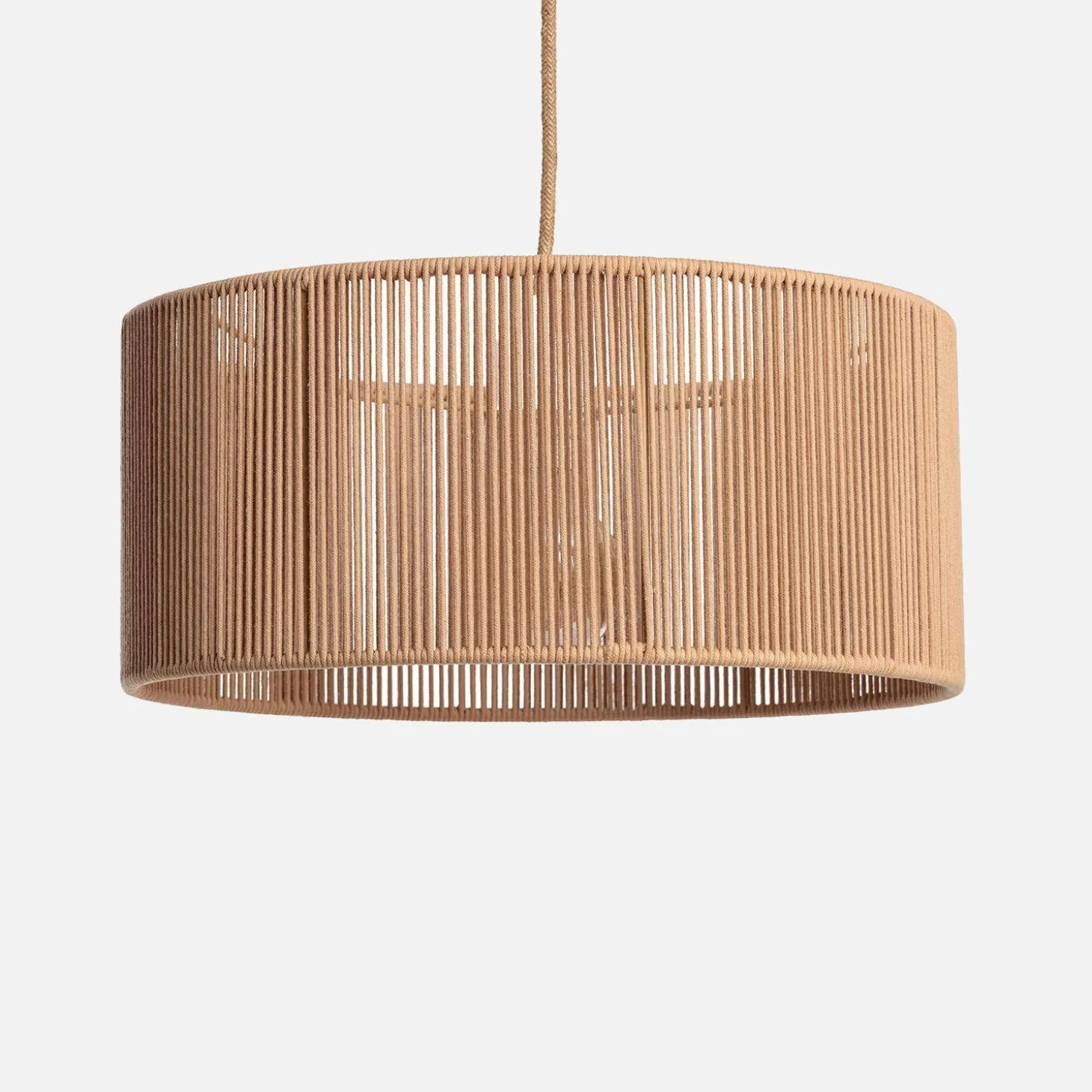 Lámpara colgante de techo con fibra natural, 40cm