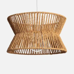 Lámpara colgante de techo con imitación ratán, 35cm