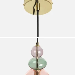 Lámpara colgante, interior de cristal, Ø15cm