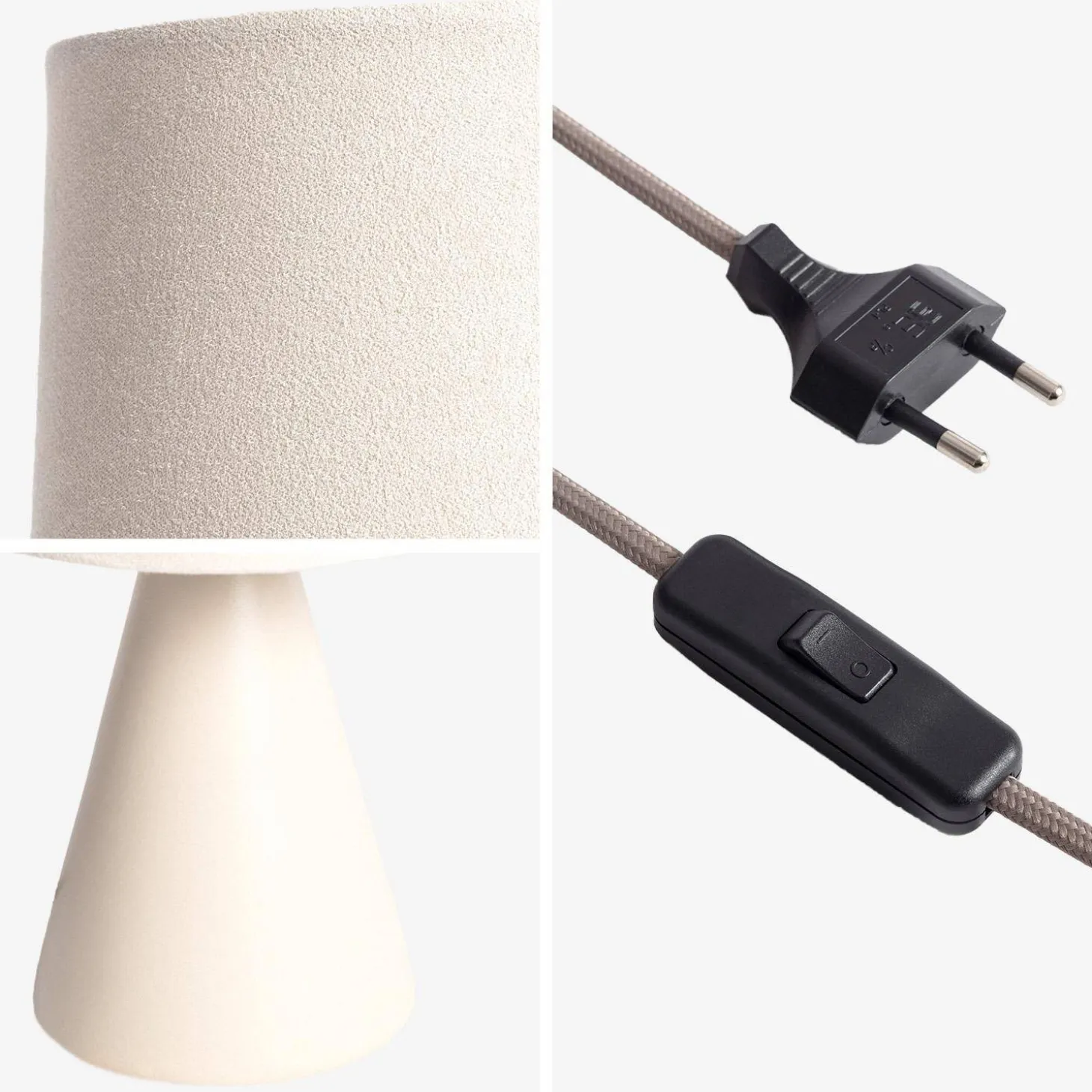 Lámpara de mesa interior cerámica, 13cm