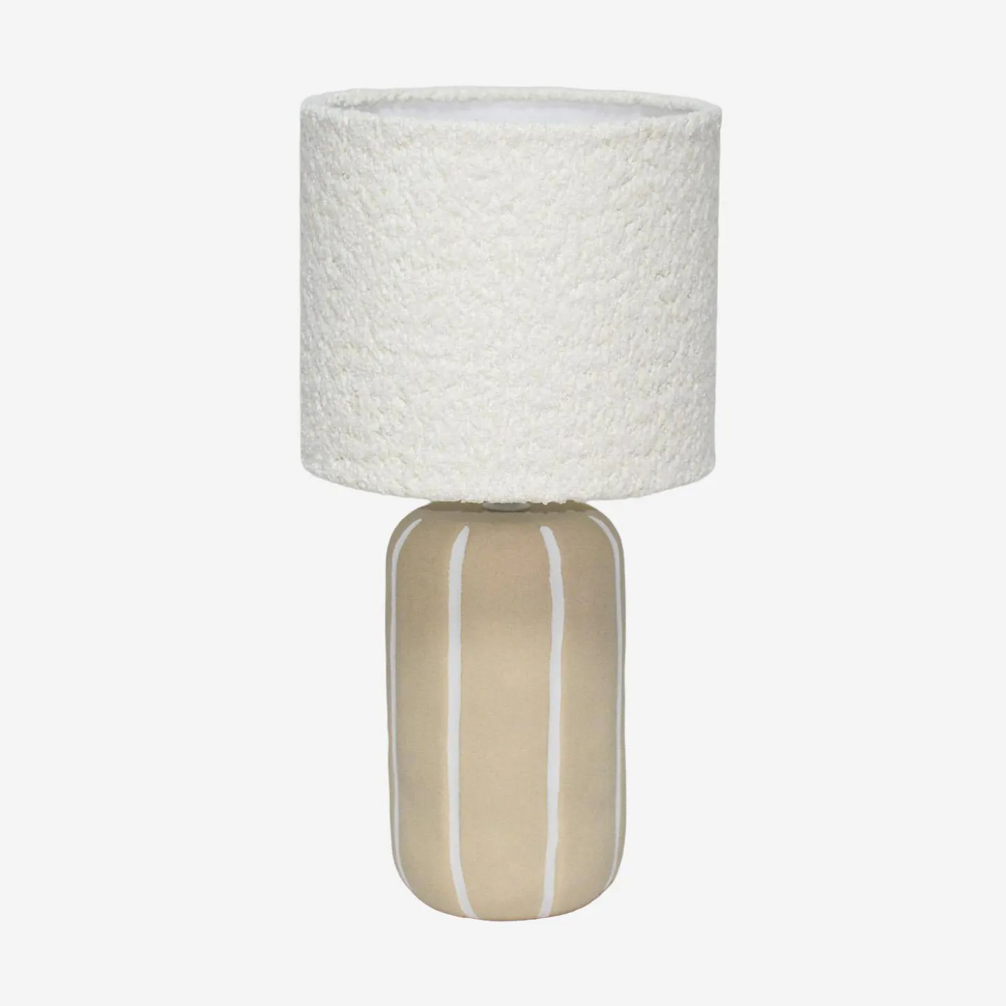 Lámpara de mesa interior de cerámica, pantalla borreguito