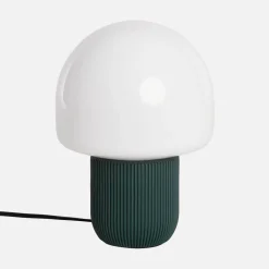 Lámpara de mesa interior resina y PVC, Ø18cm