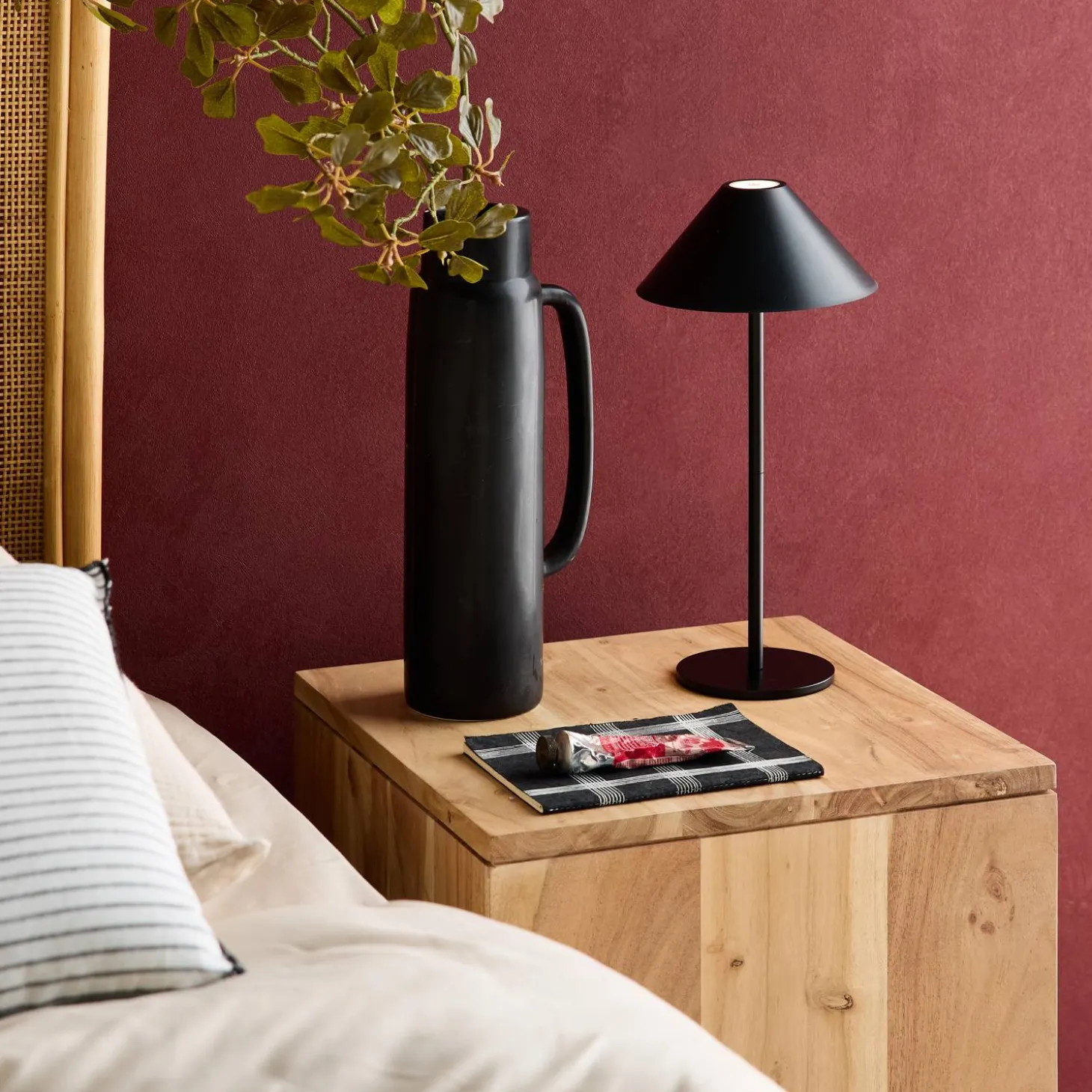 Lámpara de mesa interior/exterior LED inalámbrica, H32cm