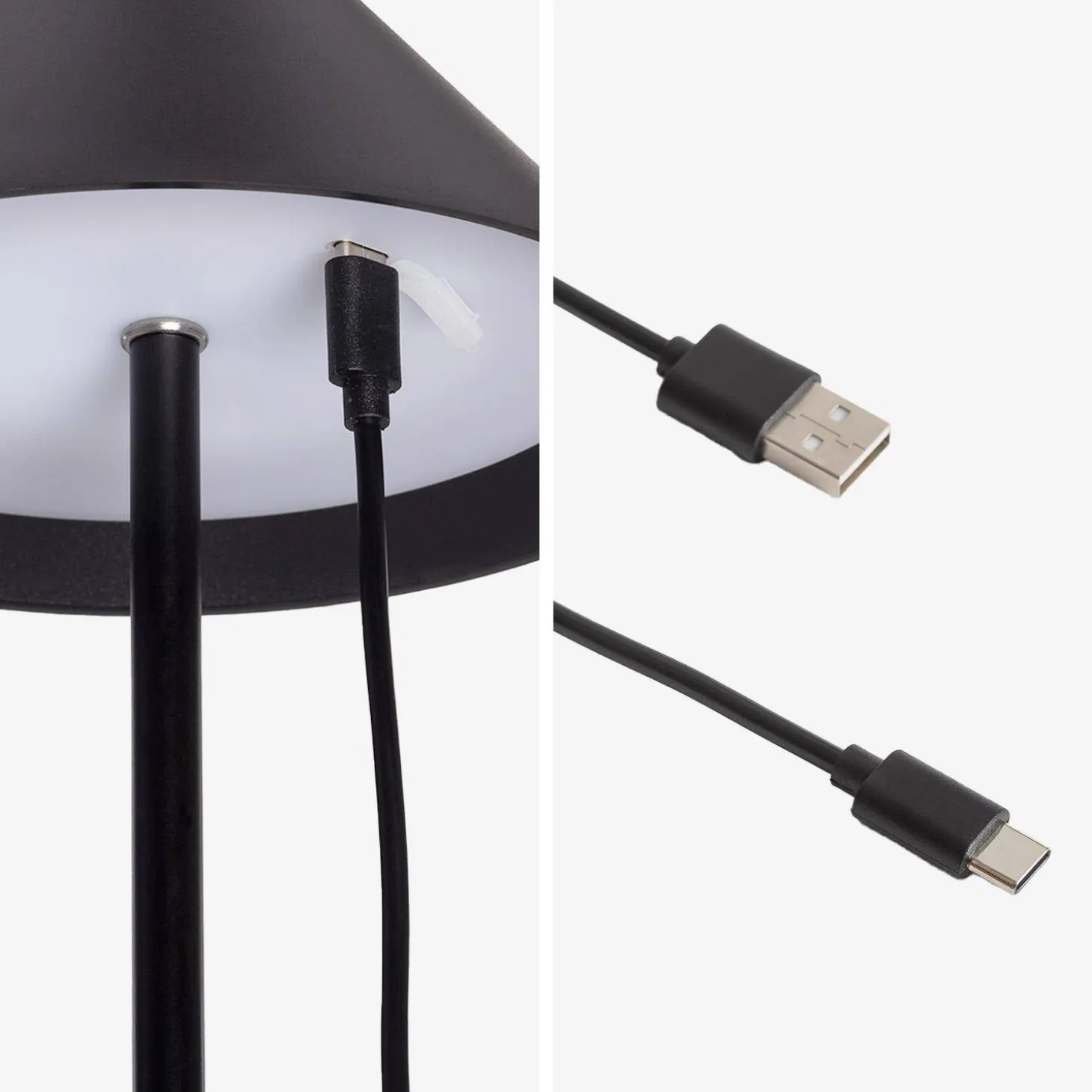 Lámpara de mesa interior/exterior LED inalámbrica, H32cm