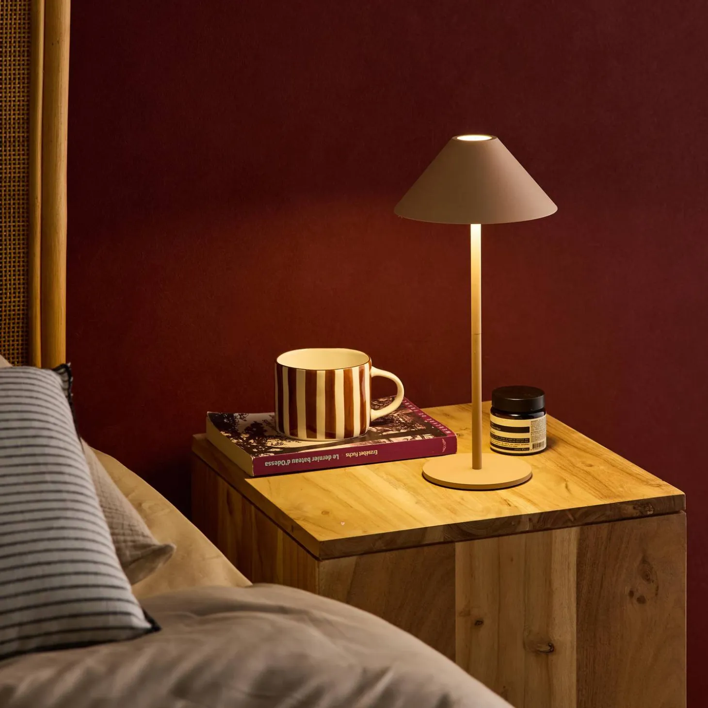Lámpara de mesa interior/exterior LED inalámbrica, H32cm
