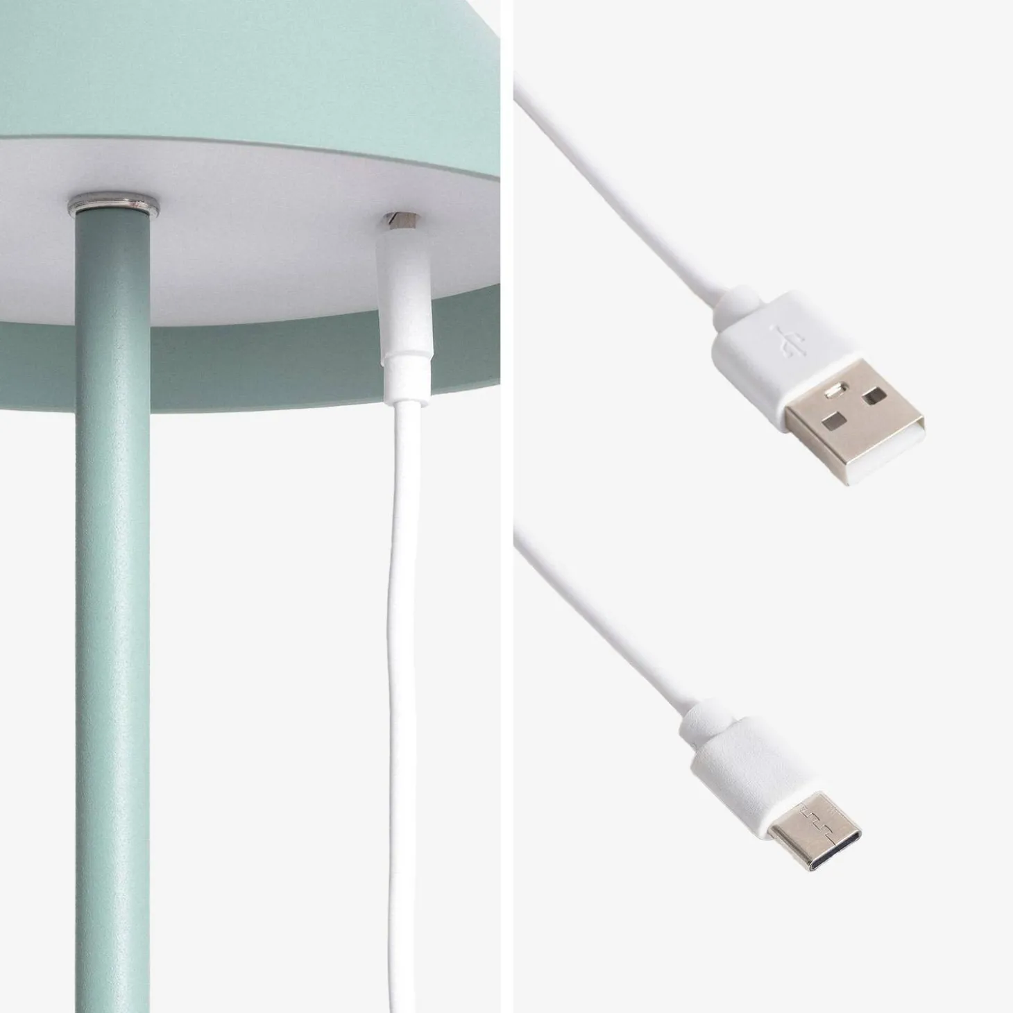 Lámpara de mesa interior/exterior LED inalámbrica, H32cm