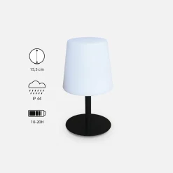 Lámpara de mesa LED para interior/exterior, 16cm
