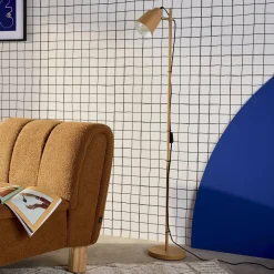 Lámpara de pie interior metal, 145cm