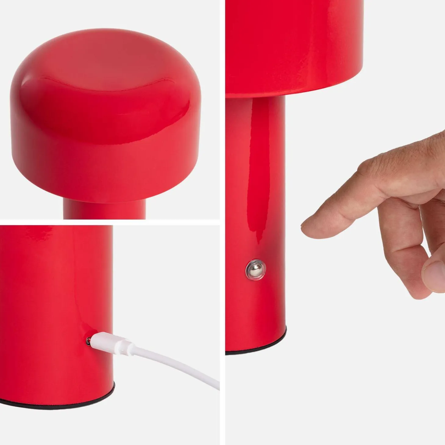 Lámpara LED de metal para mesa interior, 13cm