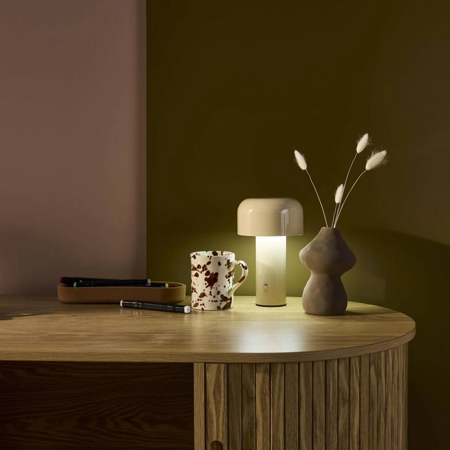 Lámpara LED de metal para mesa interior, 13cm