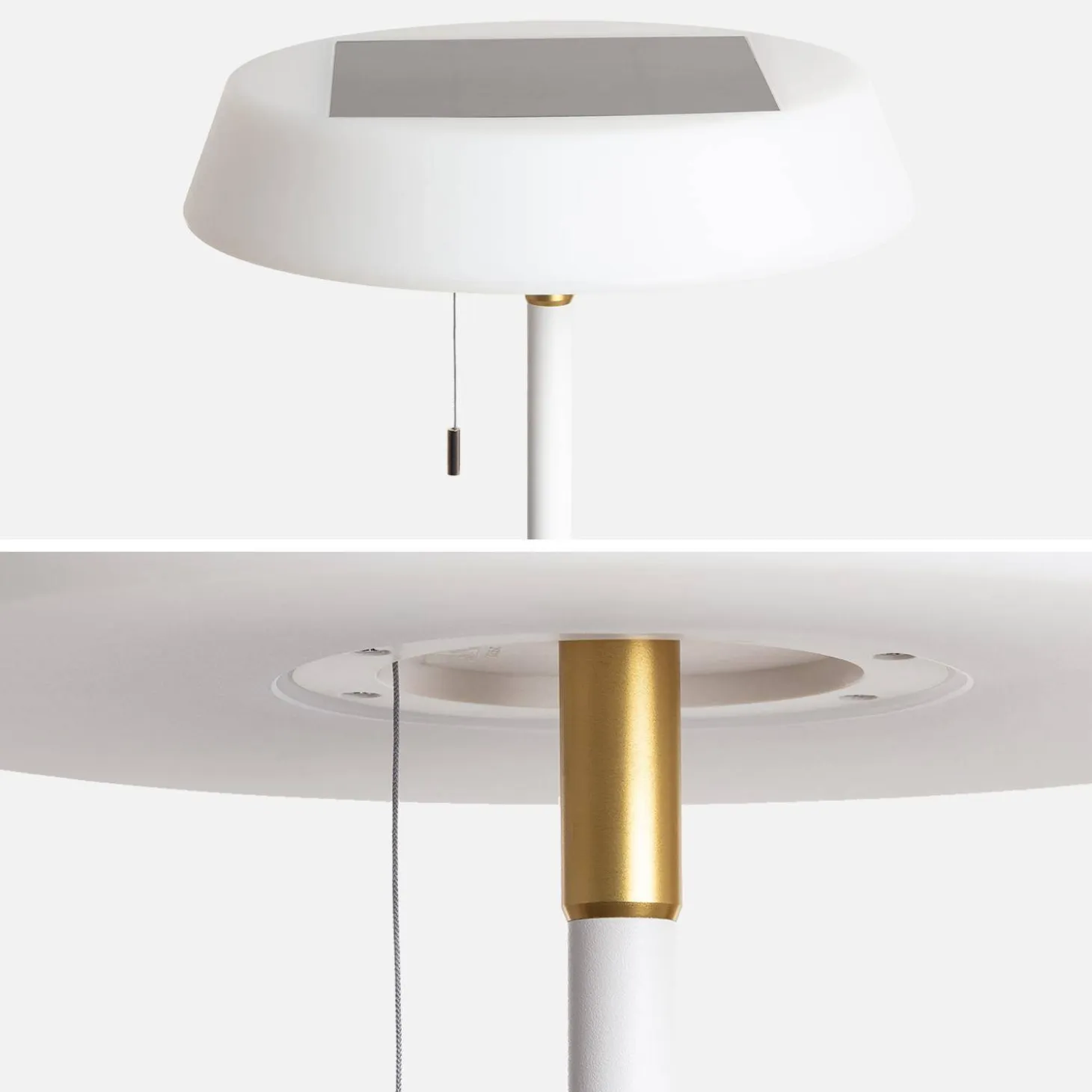 Lámpara solar LED exterior, 150cm