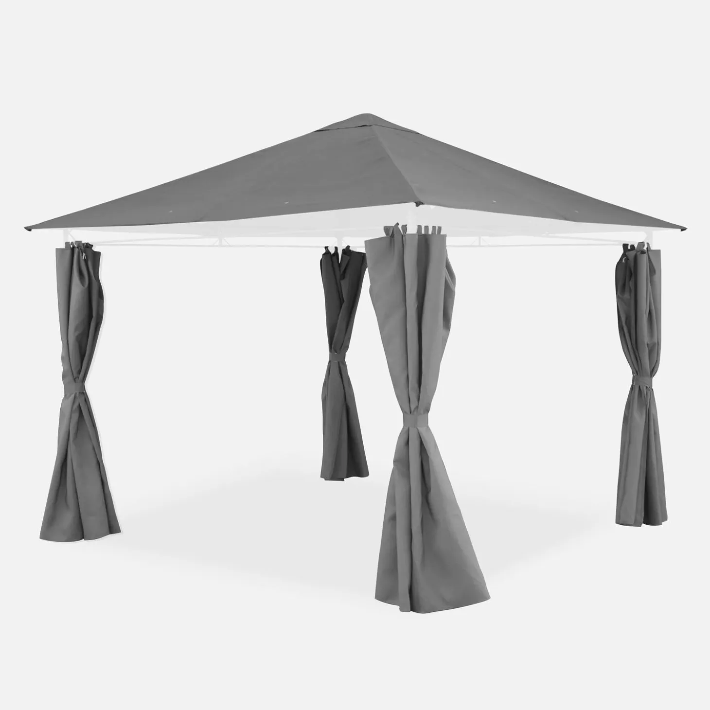 Lona de techo + cortinas para pergola Elusa 3x3m
