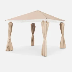 Lona de techo + cortinas para pergola Elusa 3x3m