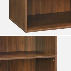 Módulo de vestidor con decoración de madera y 5 estantes