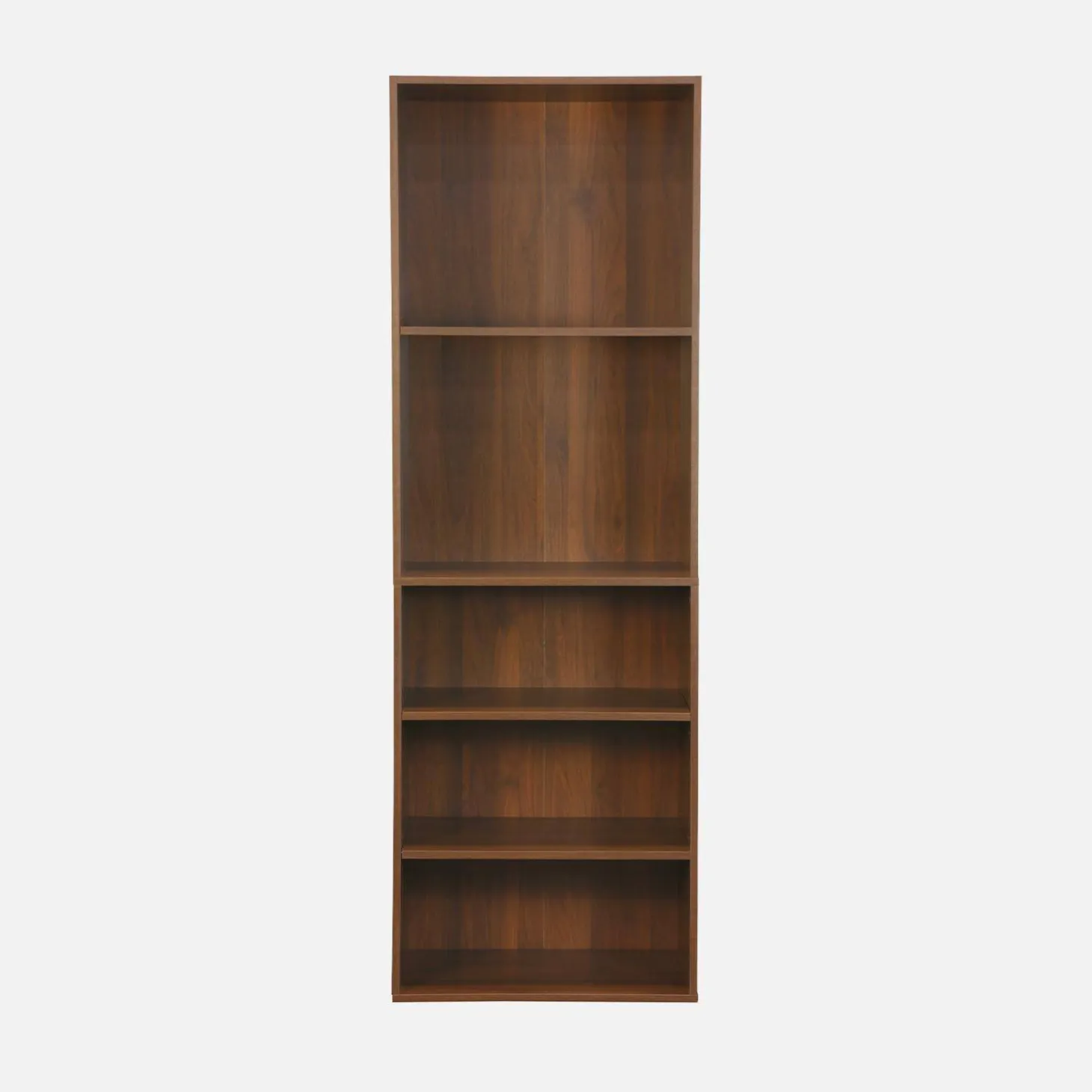 Módulo de vestidor con decoración de madera y 5 estantes