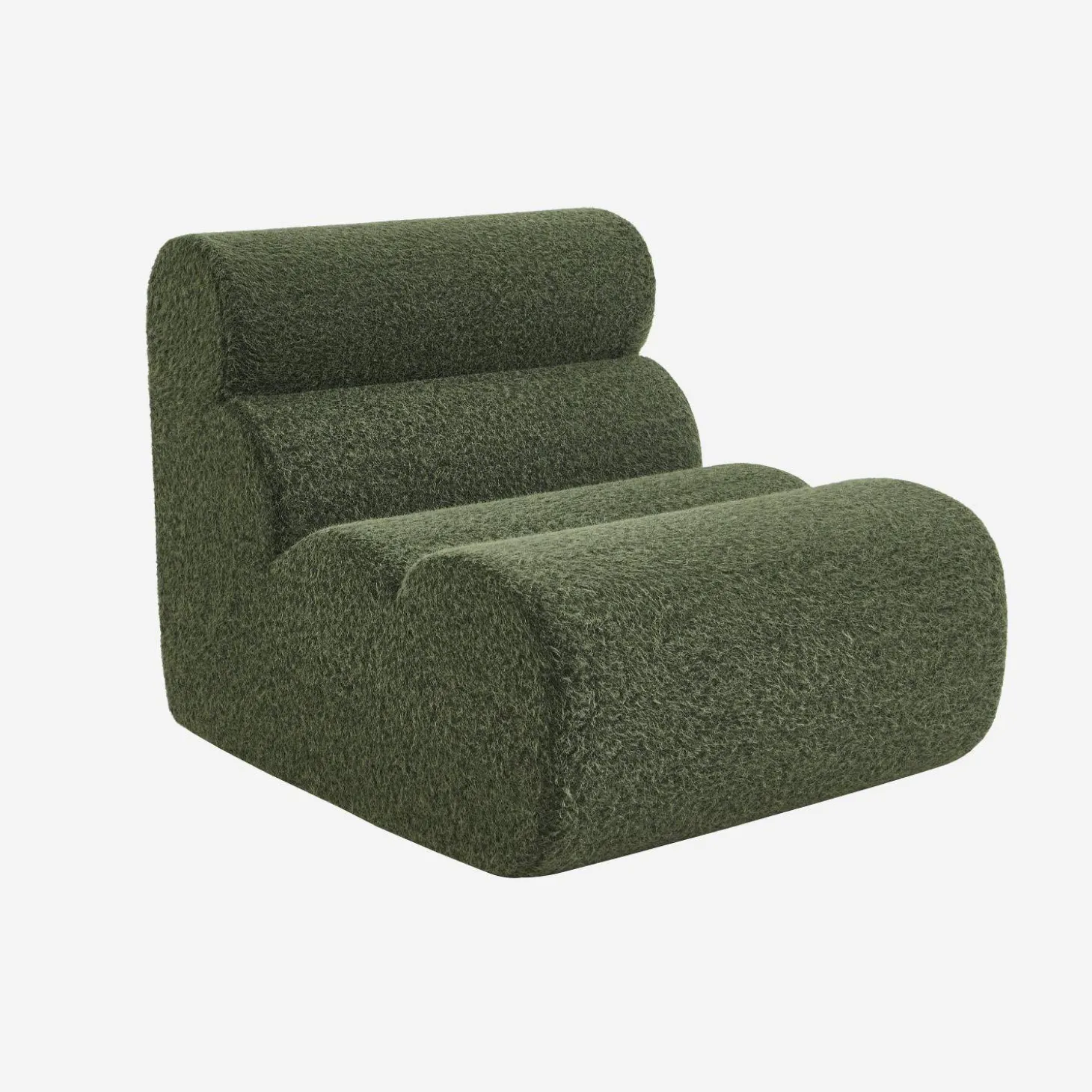 Módulo para sofá modular con tela efecto alpaca