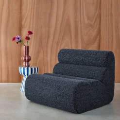 Módulo para sofá modular con tela efecto alpaca