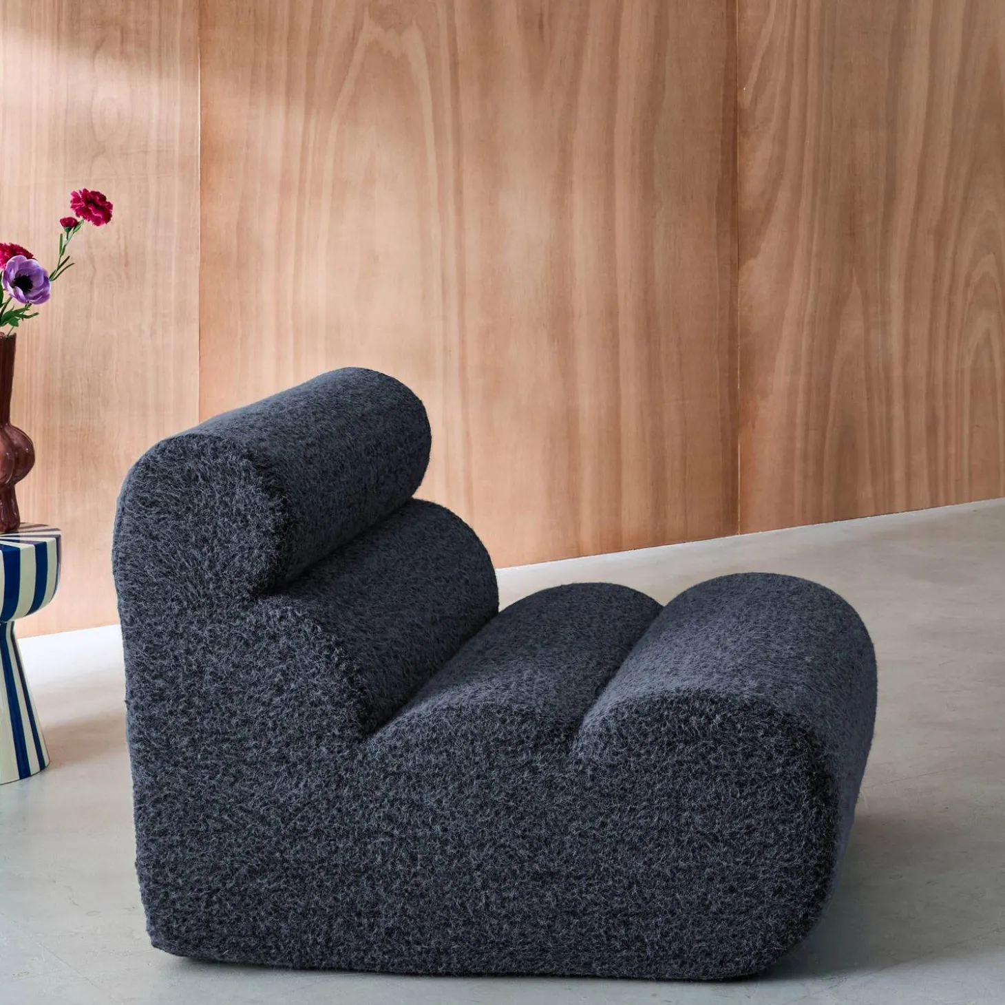 Módulo para sofá modular con tela efecto alpaca
