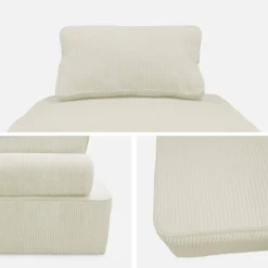 Módulo para sofá modular de pana, 1 plaza