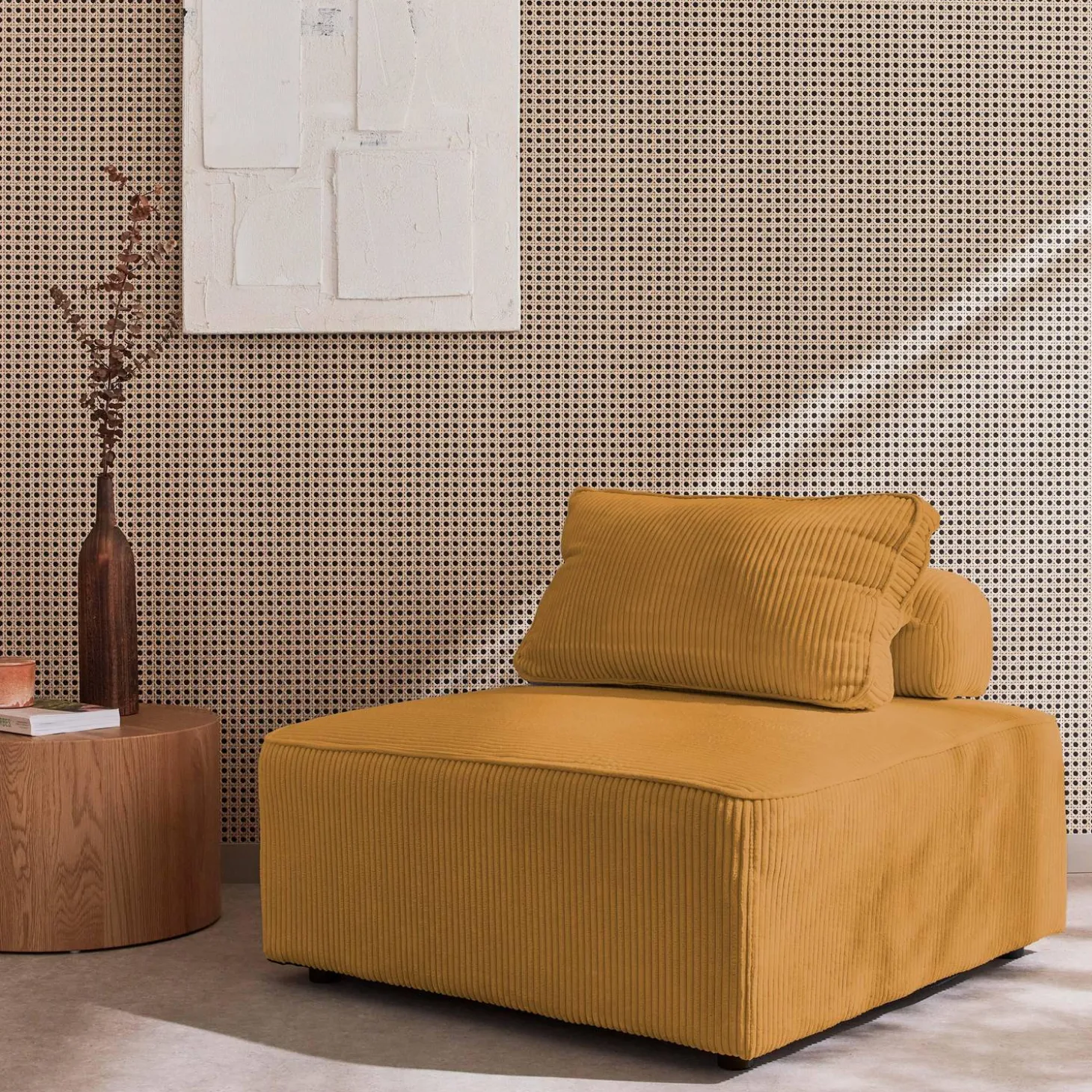 Módulo para sofá modular de pana, 1 plaza