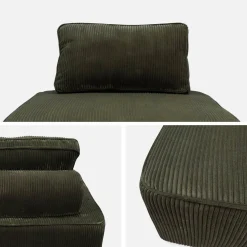 Módulo para sofá modular de pana, 1 plaza