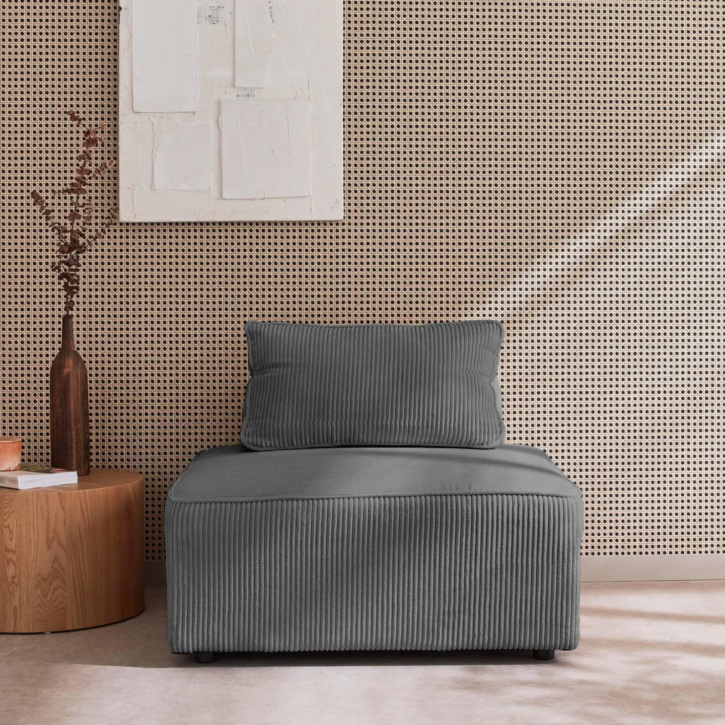 Módulo para sofá modular de pana, 1 plaza