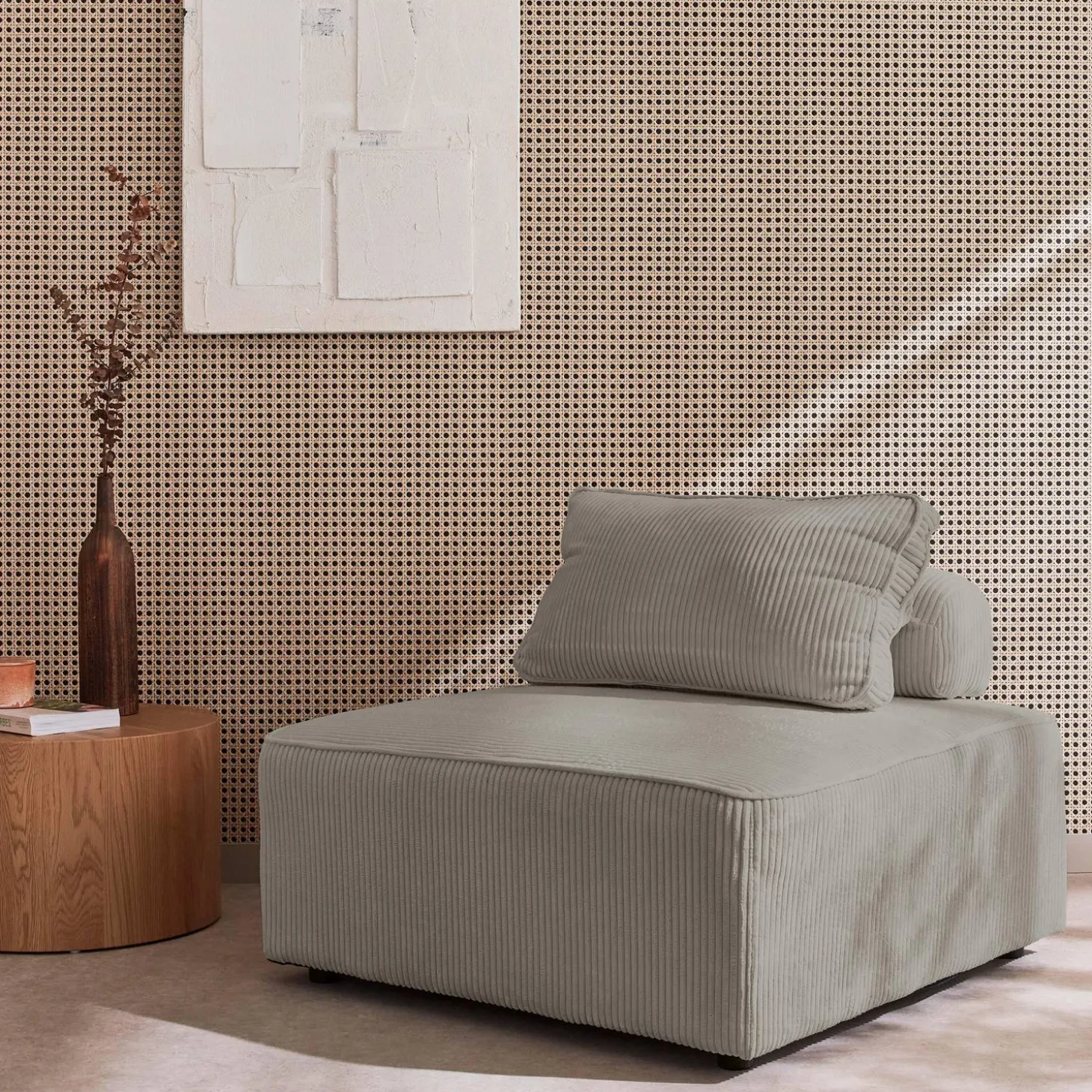 Módulo para sofá modular de pana, 1 plaza