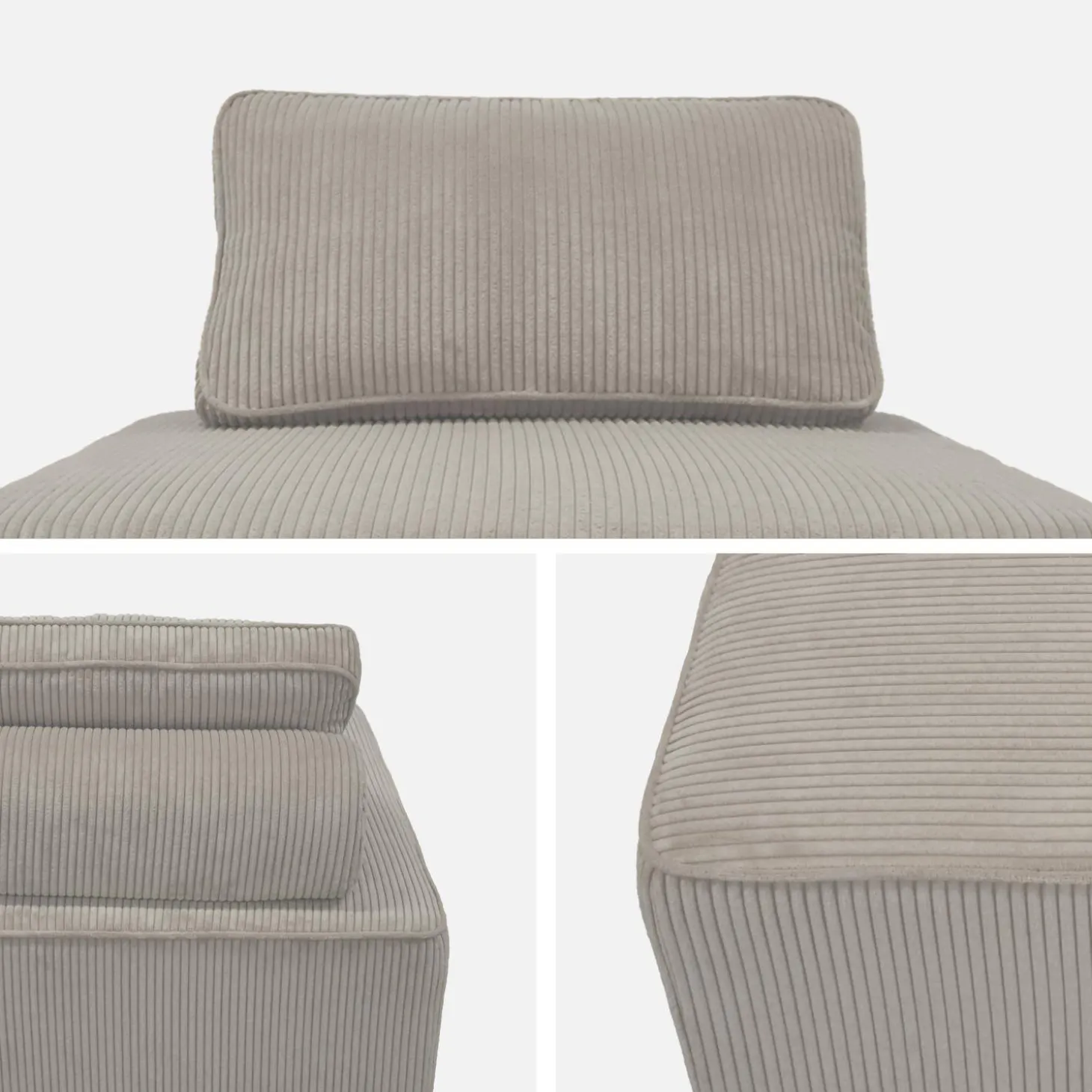 Módulo para sofá modular de pana, 1 plaza