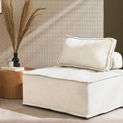 Módulo para sofá modular en tela lisa