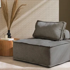 Módulo para sofá modular en tela lisa
