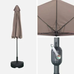 Medio parasol redondo, Ø2,5m