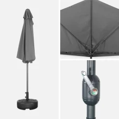 Medio parasol redondo, Ø2,5m