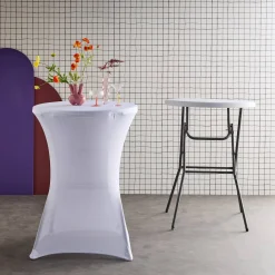 Mesa alta plegable con funda protectora para eventos, set de 2