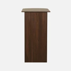 Mesa alta de cocina de madera con espacio de almacenamiento