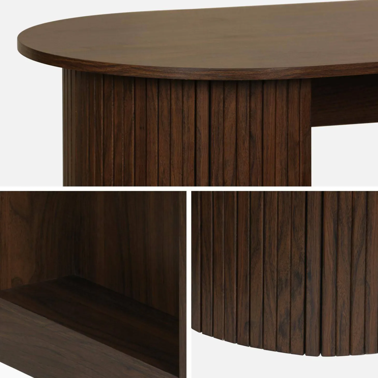 Mesa alta de cocina de madera con espacio de almacenamiento