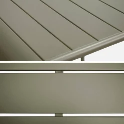 Mesa alta de jardín acero + 2 sillas