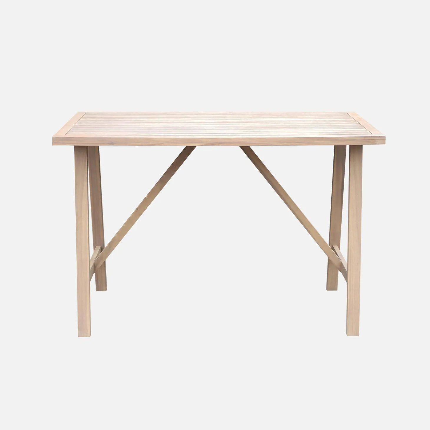 Mesa alta de jardín de madera de acacia, 4 personas