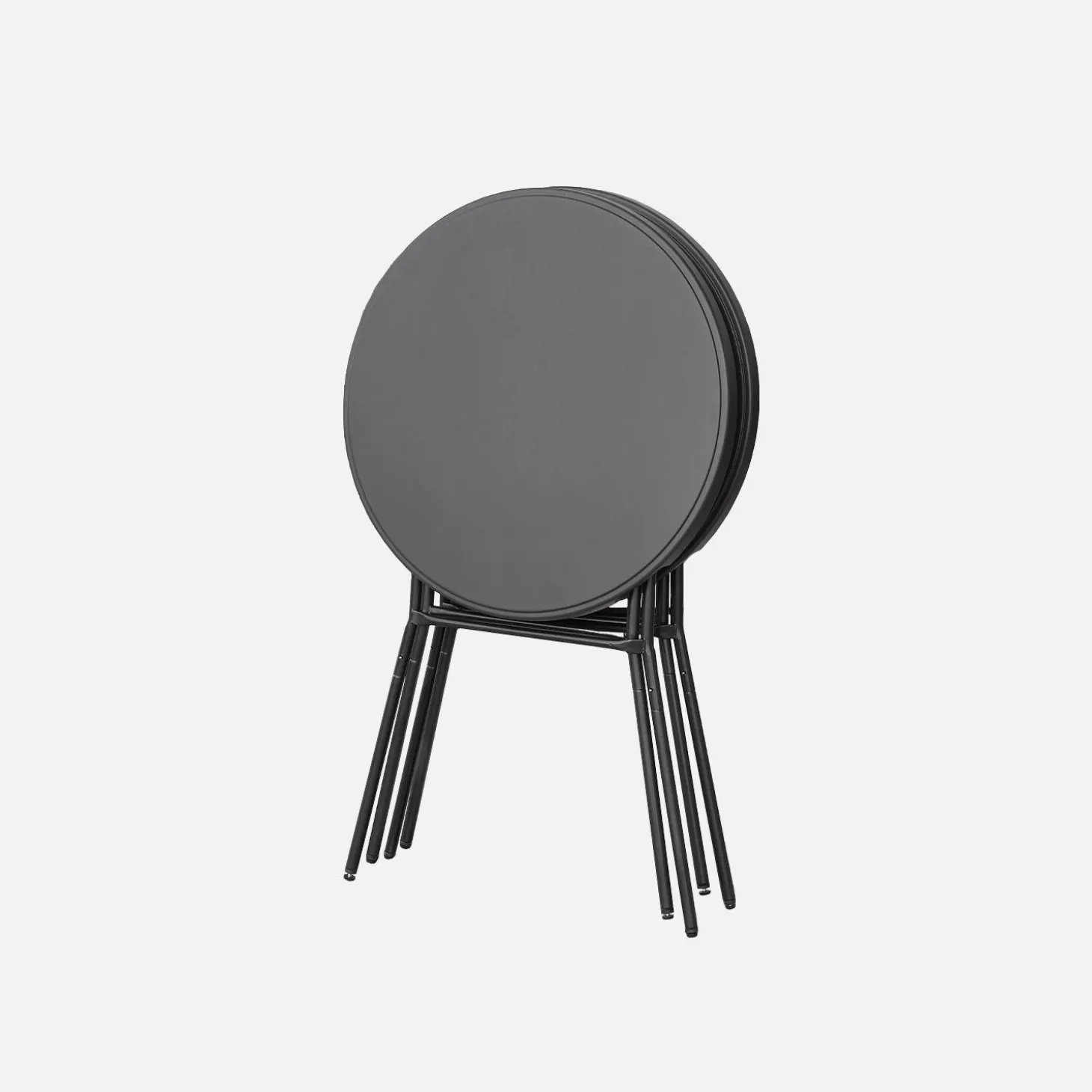 Mesa alta plegable de acero para eventos, set de 4