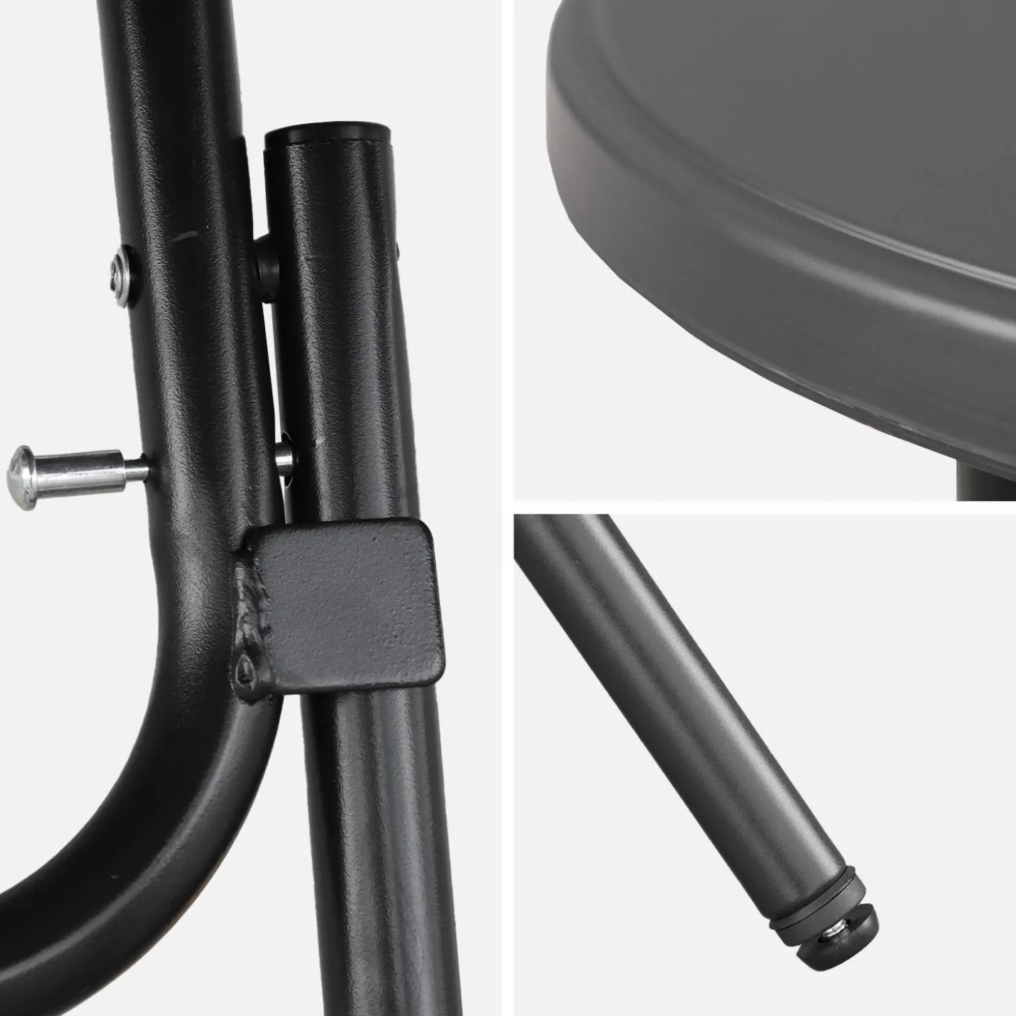 Mesa alta plegable de acero para eventos, set de 4