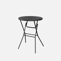 Mesa alta plegable de acero para eventos, set de 4