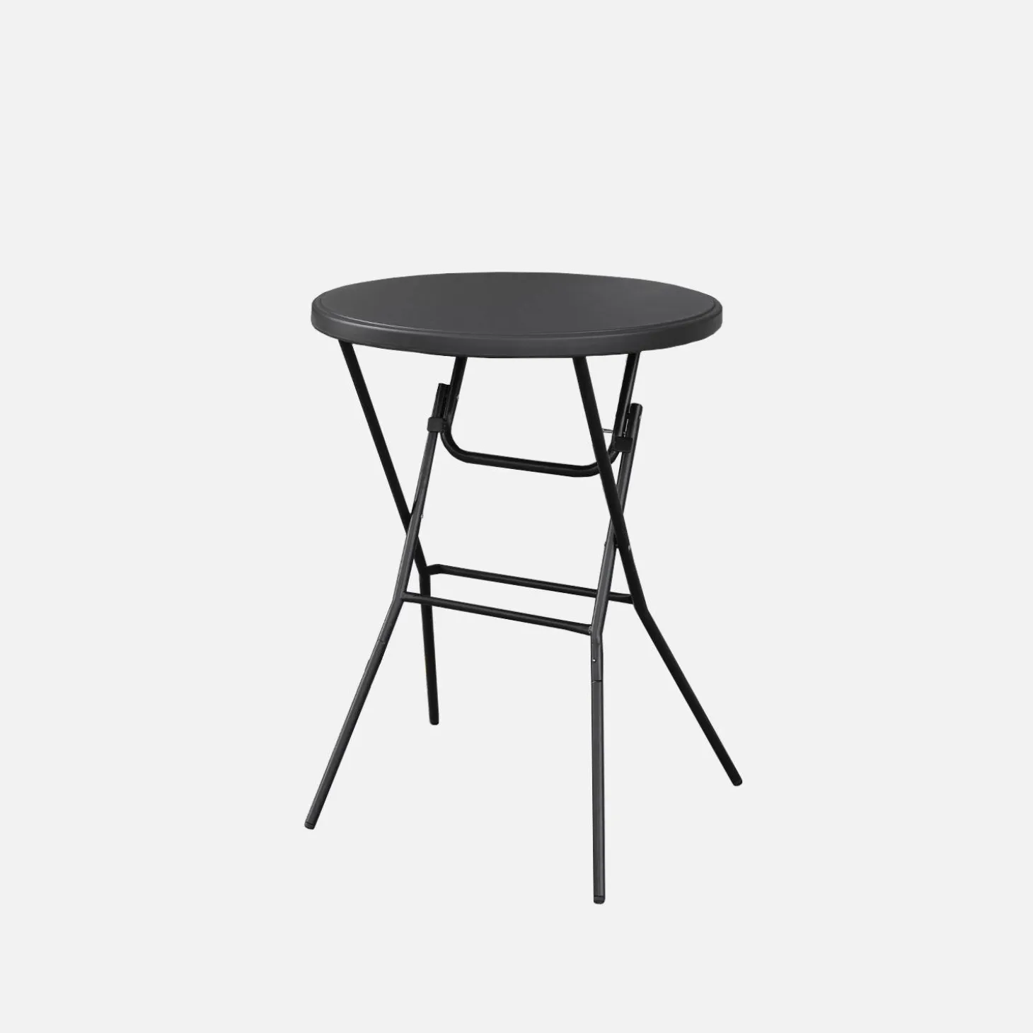 Mesa alta plegable de acero para eventos, set de 4