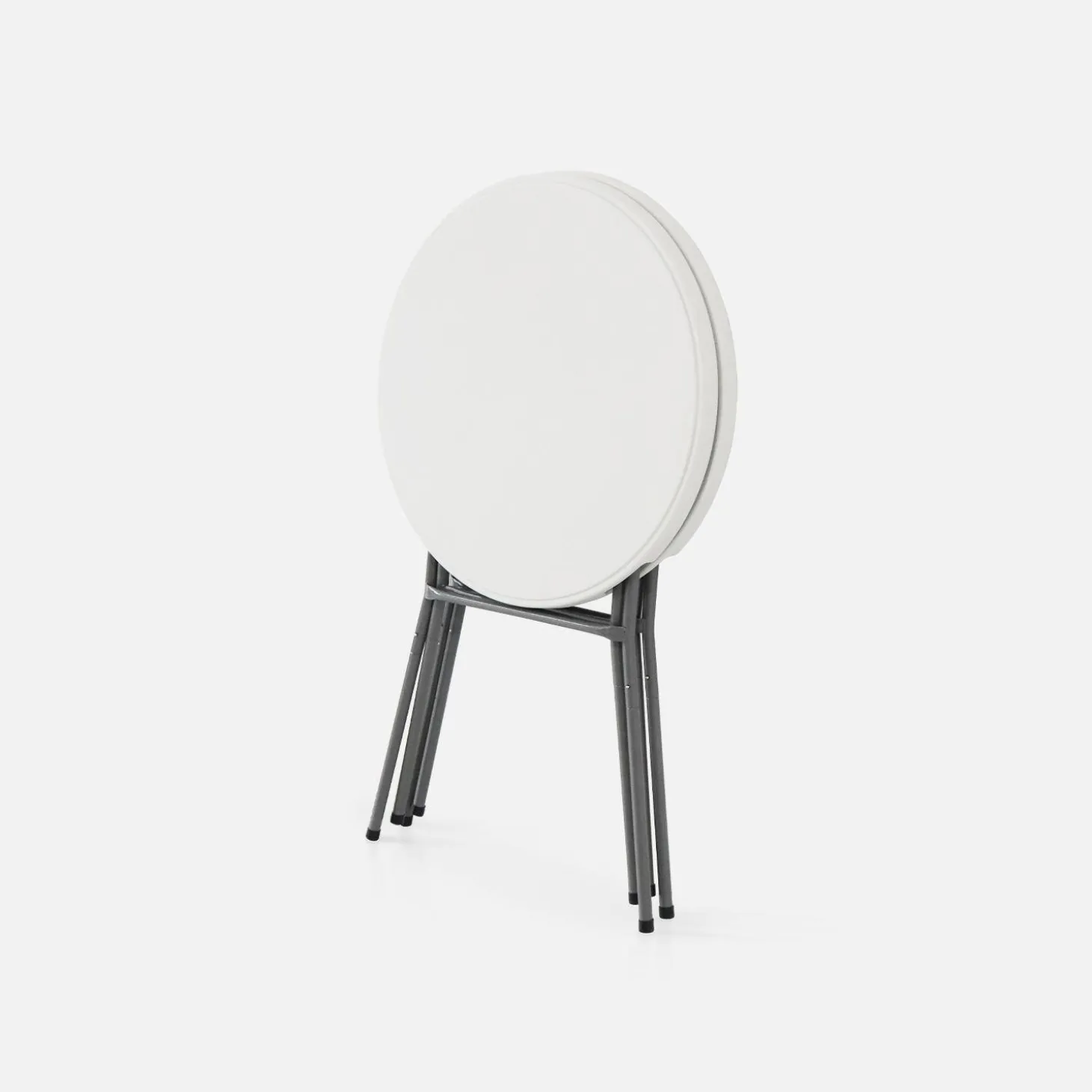 Mesa alta plegable de acero para eventos, set de 4