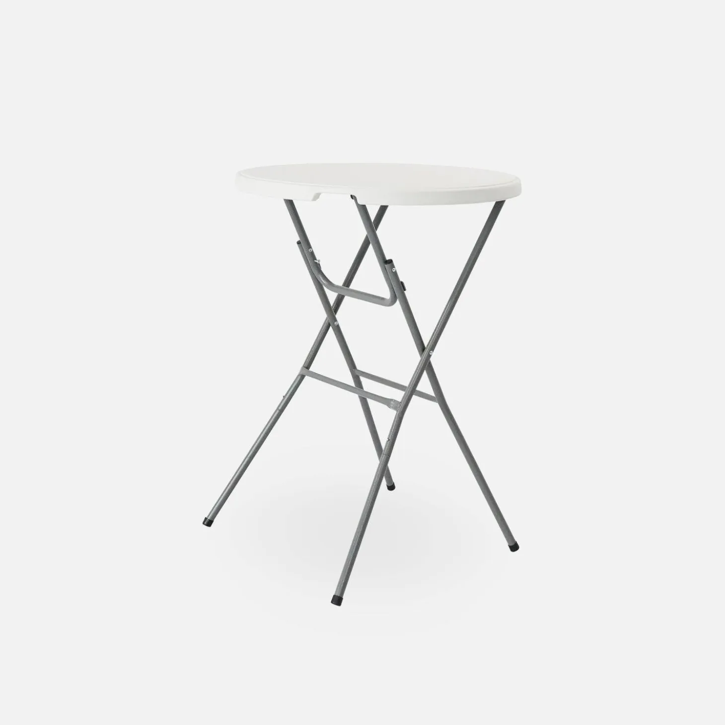Mesa alta plegable de acero para eventos, set de 4